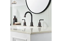 Casainc 8 Inch Widespread 2-Handle Bathroom Sink Faucet with Drain Assembly