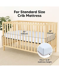 KeaBabies Waterproof Crib Sheets for Boys, Girls, 2pk Baby Fitted Sheet, Mattress Protector