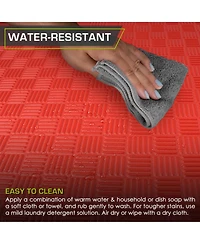 ProsourceFit Checkered Puzzle Exercise Mat 1-in, 24 Sq Ft - 6 Tiles