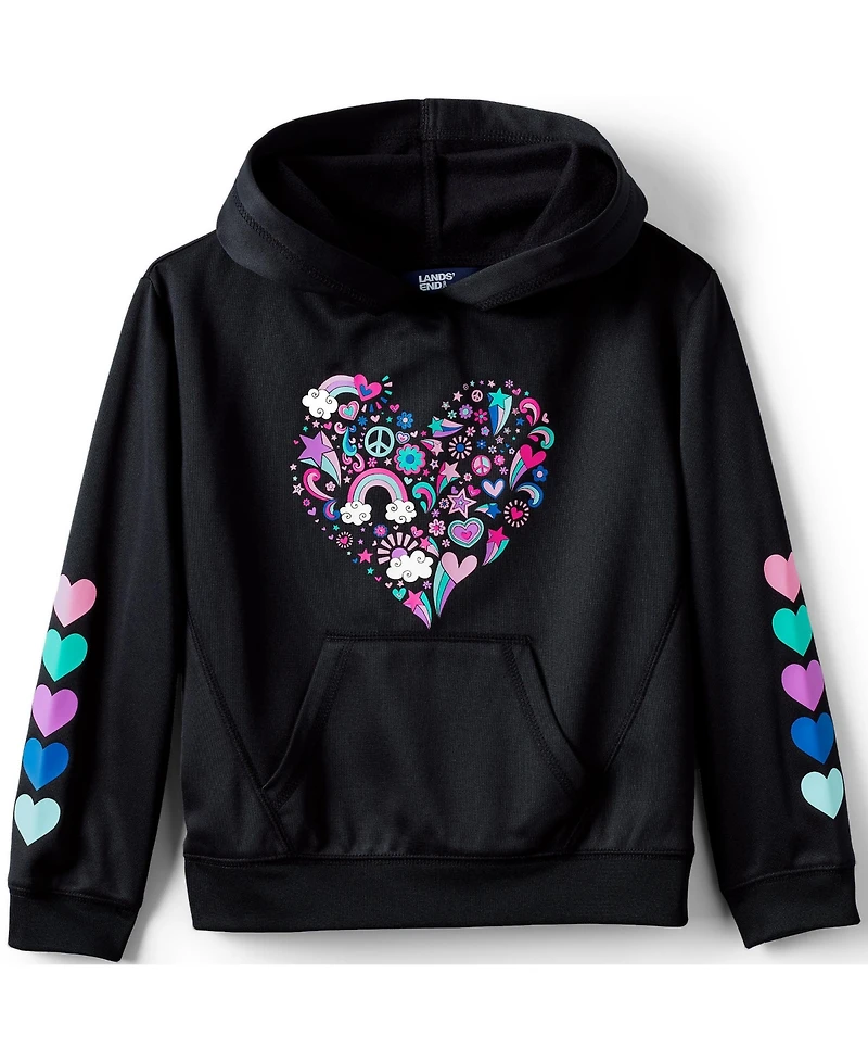 Lands' End Big Girls Plus Long Sleeve Active Hoodie