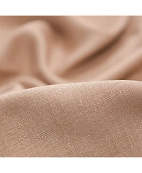 Chanasya Premium 2-Panel Faux Belgian Flax Textured Semi Sheer Curtains