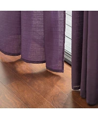 Chanasya Premium 2-Panel Faux Belgian Flax Textured Semi Sheer Curtains