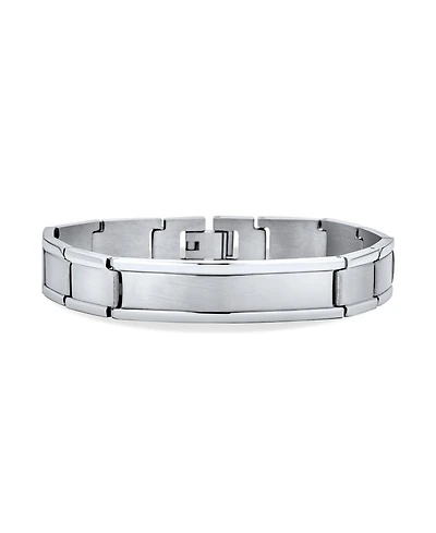 Bling Jewelry Stainless Steel Watchband Identification Id Bracelet Name Tag 8 Inch
