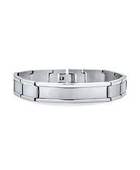 Bling Jewelry Stainless Steel Watchband Identification Id Bracelet Name Tag 8 Inch