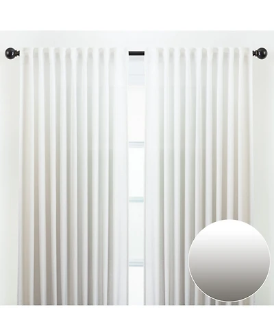 Chanasya Premium 2-Panel Gradient Ombre Faux Belgian Flax Semi Sheer Curtains - for Windows Living Room Bedroom