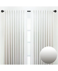 Chanasya Premium 2-Panel Gradient Ombre Faux Belgian Flax Semi Sheer Curtains - for Windows Living Room Bedroom