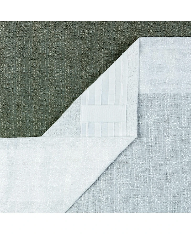 Chanasya Premium 2-Panel Gradient Ombre Faux Belgian Flax Semi Sheer Curtains