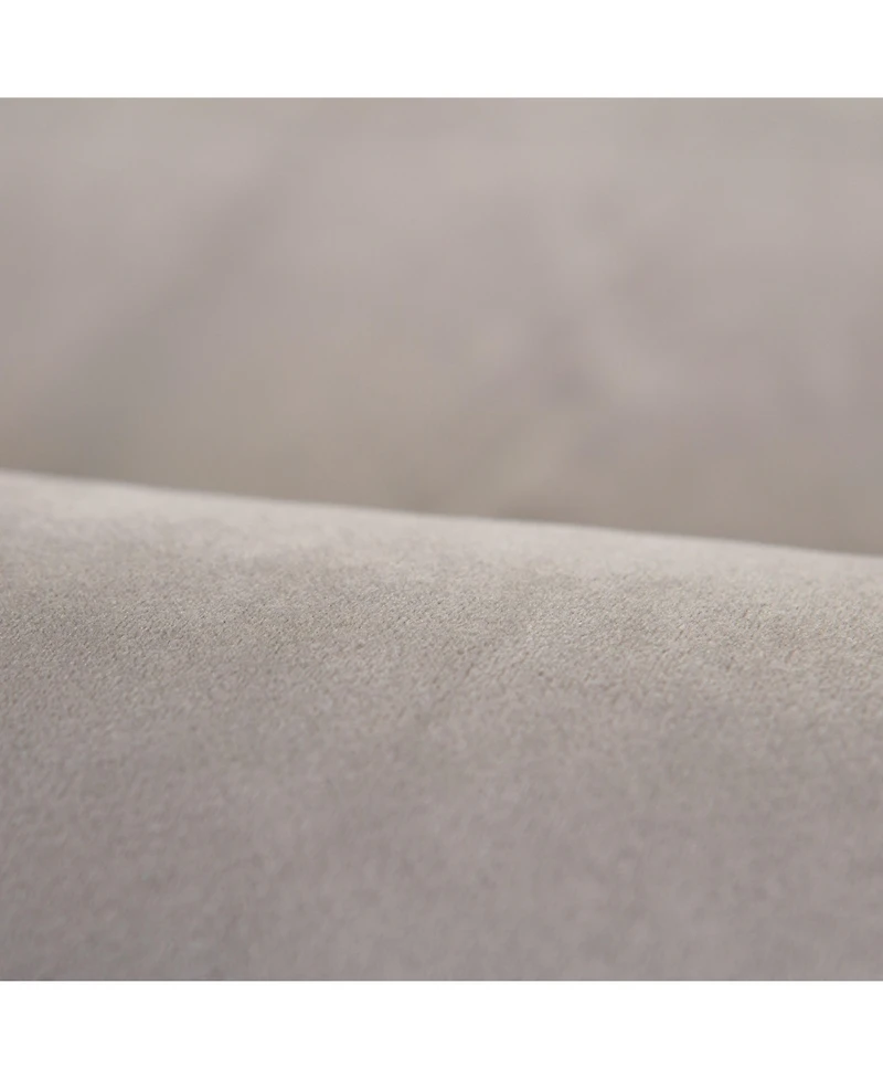 Chanasya Premium Taupe Velvet Curtains Panel Set 2 -Piece