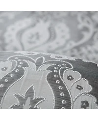 Chanasya Premium Damask Pattern Luxury Beige Curtains - 84 Inch Panels with Grommets for Living Room Windows Bedroom Kitchen Dining