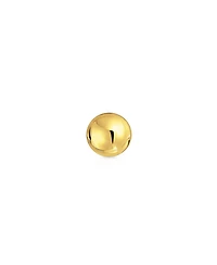 Bling Jewelry Tiny Simple Hollow Cartilage Ear Lobe Bead Round Ball 14K Yellow Drop Wire Gold Stud Earrings 3MM 4MM 5MM