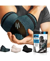 Powerlix Elbow Brace Compression Support for Pain Relief (Pair)
