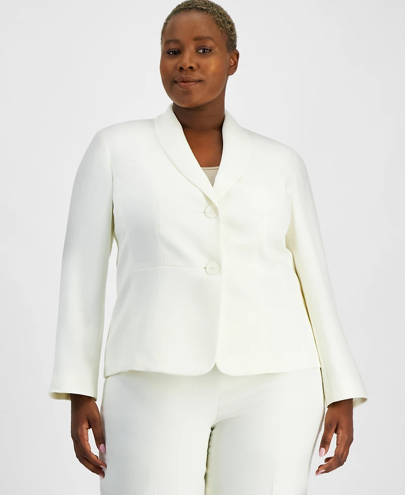 Le Suit Plus Shawl-Collar Pant