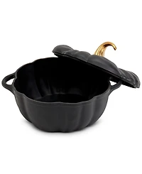 Smith and Clark Iron Works Enameled Cast 4-Qt Pumpkin Dutch Oven
