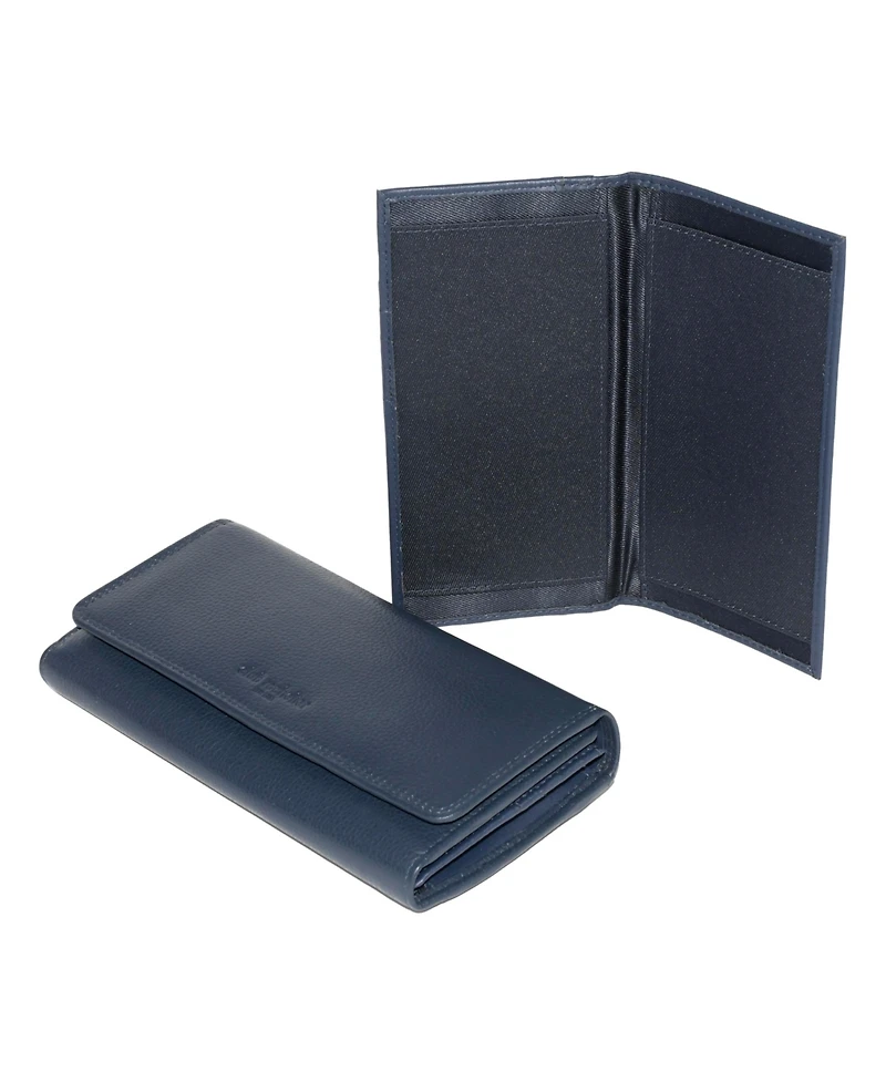 Club Rochelier Ladies Leather Clutch Wallet with Checkbook and Gusset