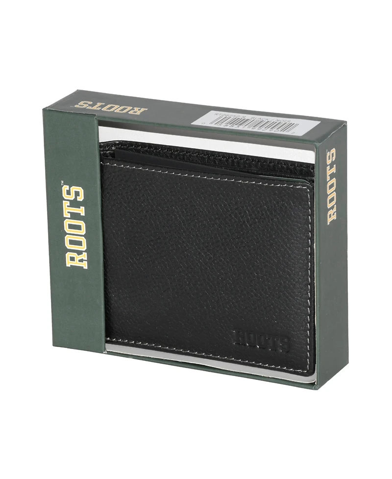 Roots Men's Men Leather Slimfold Wallet with Removable Passcase