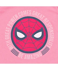 Spider-Man Girls Spiderman Spidey and His Amazing Friends Cosplay Tank Top Dolphin Active French Terry Shorts Outfit Set