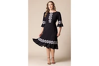 Kiyonna Plus Villa Lace Trim Cocktail Dress