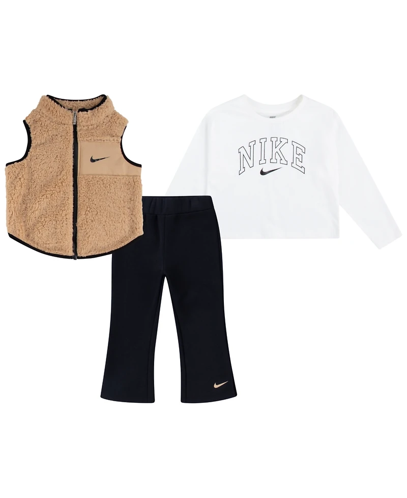 Nike Toddler Girls Swoosh Spirit Vest and Pants, 3-Piece Set