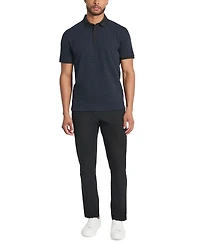 Kenneth Cole Men's Slim-Fit 4-Way Stretch Textured-Knit Polo Shirt