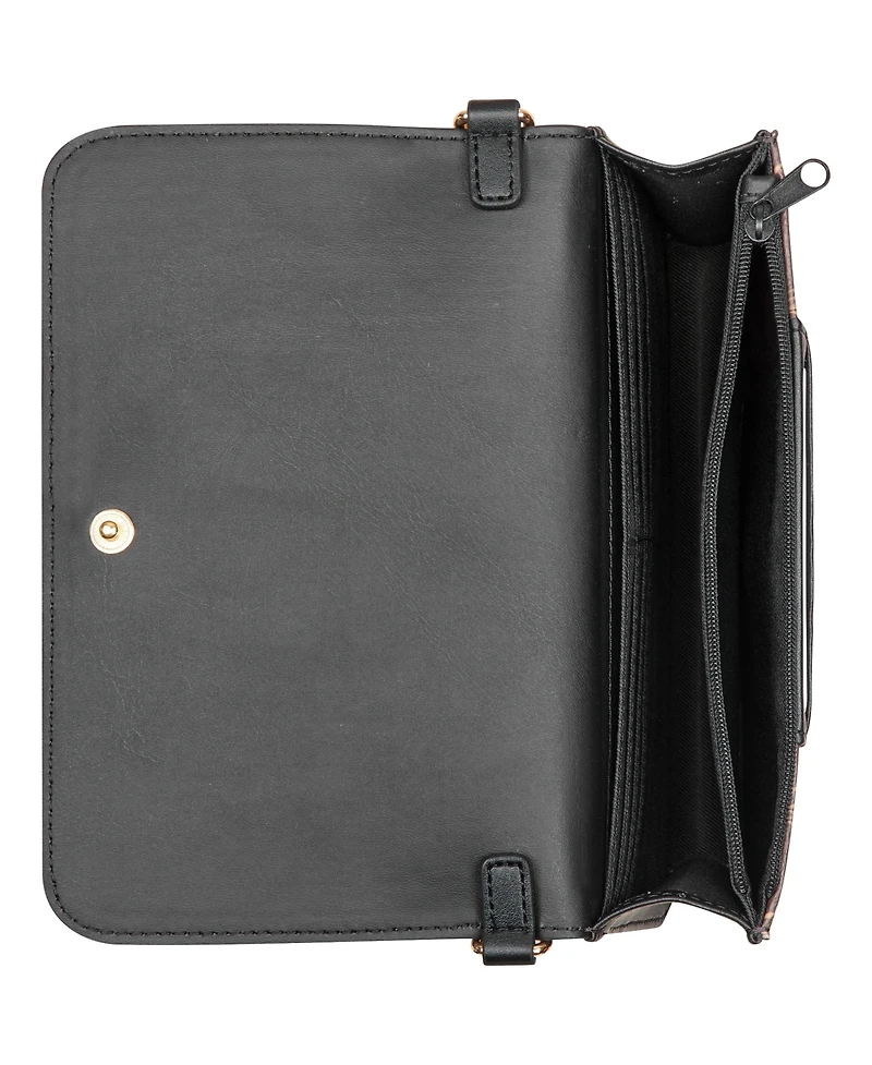 Nine West Women's Lockup 9 Phone Crossbody Wallet