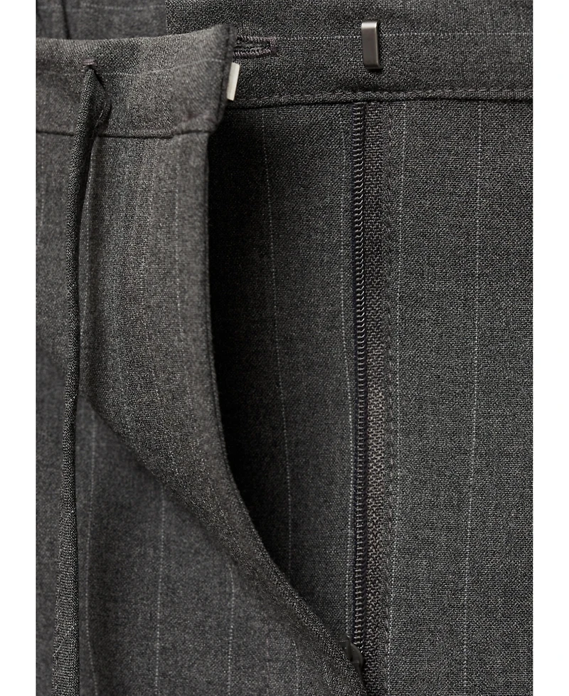 Mango Women's Chalk-Stripe Straight Trousers