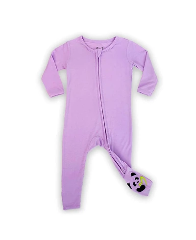 Bellabu Bear Baby Girls Lavender Convertible Footie Pajama
