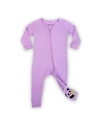 Bellabu Bear Baby Girls Lavender Convertible Footie Pajama