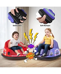 12V Electric 360° Spin Car Toy Ride on Bumper Car for Toddlers with Remote Control
