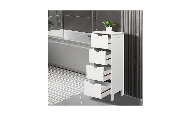 4-Drawer Storage Cabinet – Functional Organizer with Modern Design for Bedroom, Office, or Entryway