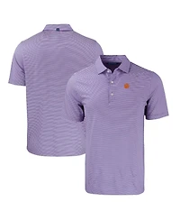 Cutter & Buck Men's Clemson Tigers Forge Eco Double Stripe Stretch Polo