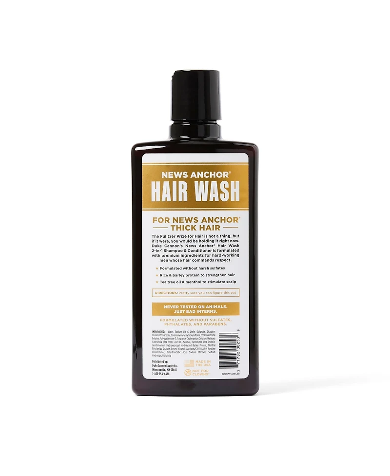 Duke Cannon 14oz News Anchor 2-in-1 Hair Wash - Sawtooth