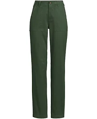 Lands' End Plus High Rise Chino Utility Straight Leg Pants