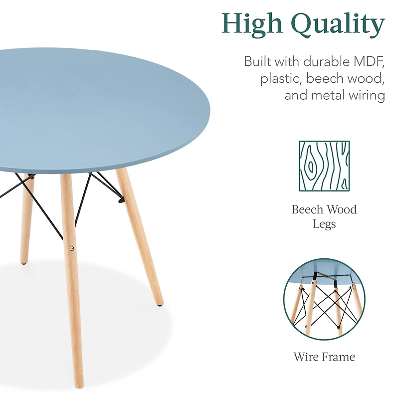 Best Choice Products 5-Piece Compact Mid-Century Modern Dining Set w/ 4 Chairs