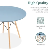 Best Choice Products 5-Piece Compact Mid-Century Modern Dining Set w/ 4 Chairs