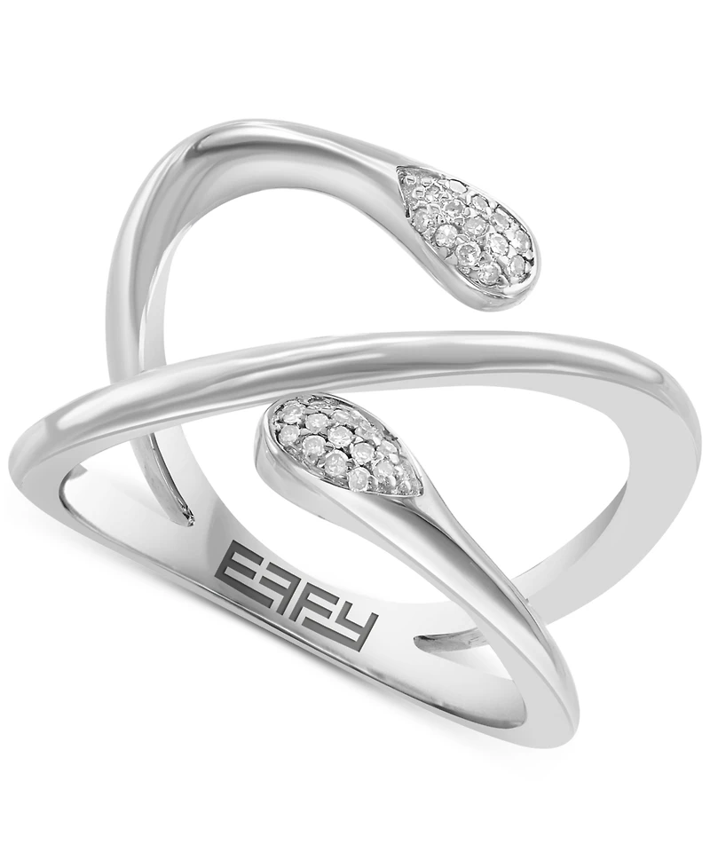 Effy Diamond Abstract Statement Ring (1/10 ct. t.w.) in Sterling Silver