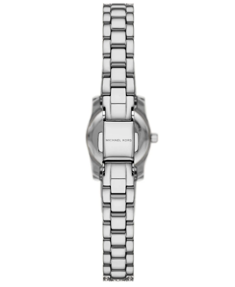 Michael Kors Women's Lexington Three-Hand Silver-Tone Stainless Steel Watch 19mm