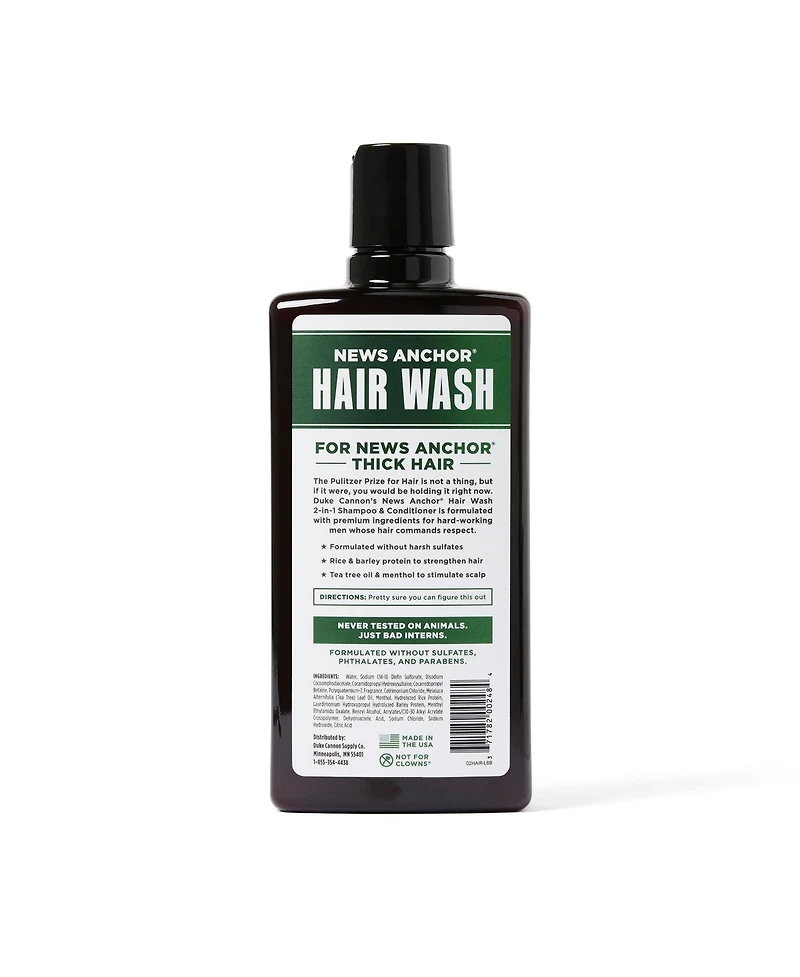 Duke Cannon 14oz News Anchor 2-in-1 Hair Wash - Tea Tree