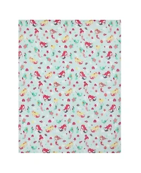 Kate Aurora Ultra Soft & Plush Under The Sea Mermaids & Fish Princess Fleece Accent Throw Blanket - 50 in. x 60 in.