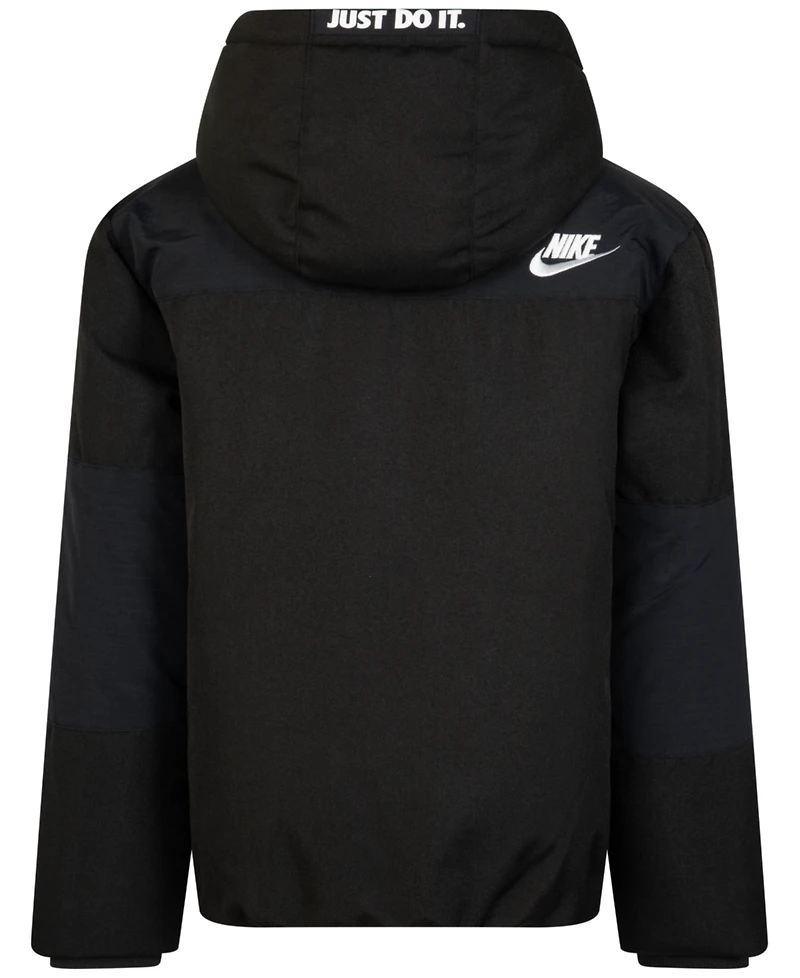 Nike Little Boys Outdoor Woven Hooded Colorblocked Jacket