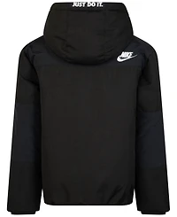 Nike Little Boys Outdoor Woven Hooded Colorblocked Jacket