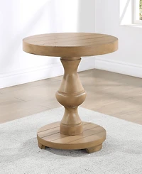 Dory 22" Wood Round End Table