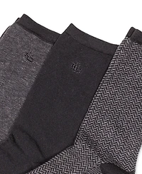 Lauren Ralph Women's Tweed Cotton Trouser 3 Pack Socks