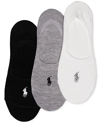 Polo Ralph Lauren Women's 3 Pack Flat Knit Sneaker Liner Socks