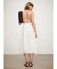 Mango Women's Asymmetrical Embroidered Dress