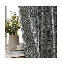 Hlc.me Easton Jacquard Slub Texture - Privacy Curtains with Back Tab Rod Pocket Lightweight Window Curtains Panels