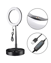 2 Pack 10" Folded Selfie Led Ring Light Portable Dimmable for Makeup YouTube