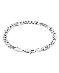 Rhona Sutton Silver Stainless Steel Curb Chain Bracelet