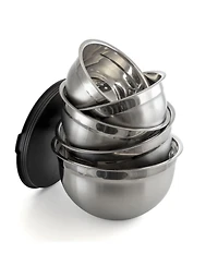 MegaChef 5 Piece Multipurpose Stackable Mixing Bowl Set with Lids
