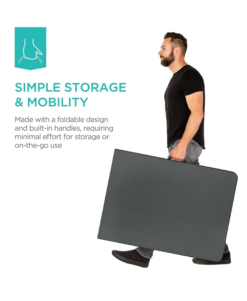 Best Choice Products 6ft Plastic Folding Table, Indoor Outdoor Heavy Duty Portable w/ Handle, Lock