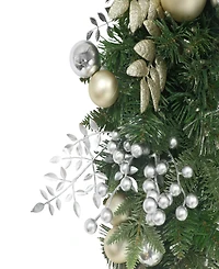 Puleo 6' x 10" Battery-Operated Pre-Lit Decorated Artificial Garland